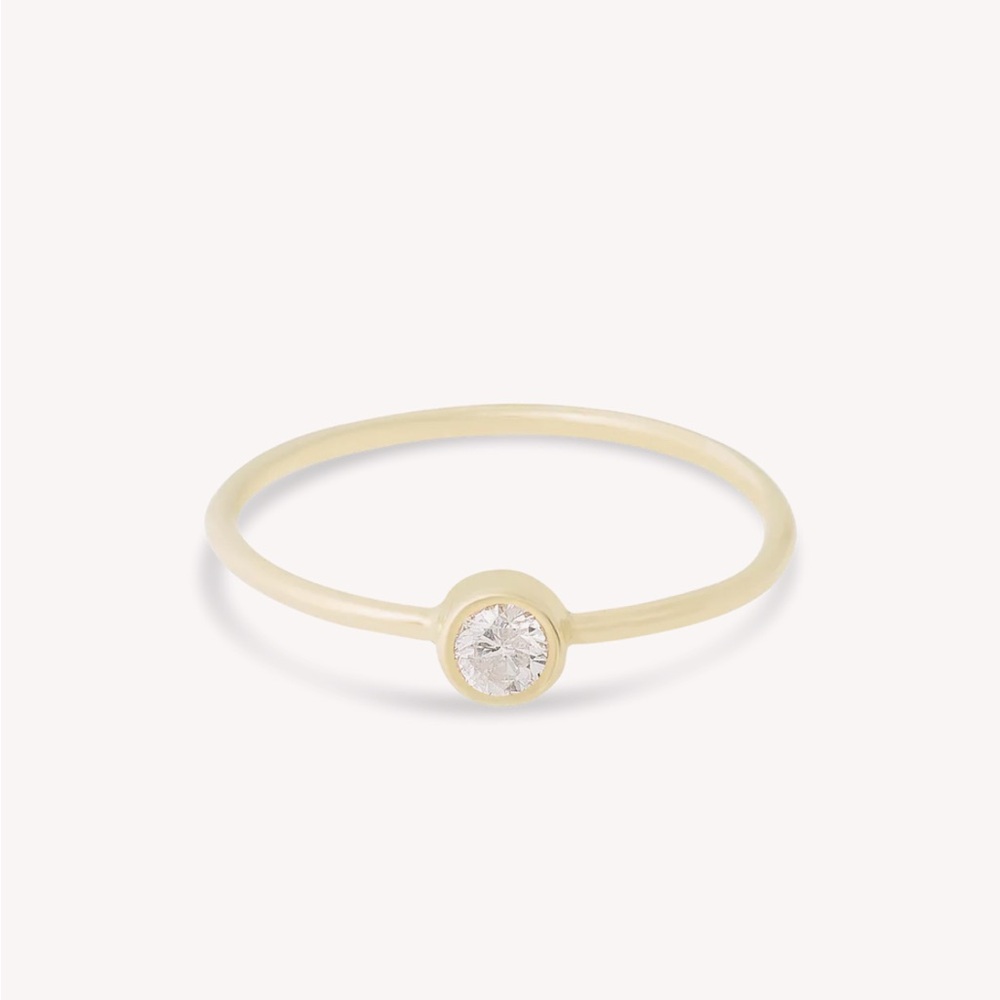 Stone and Strand Small Round Diamond Ring (Size 6)